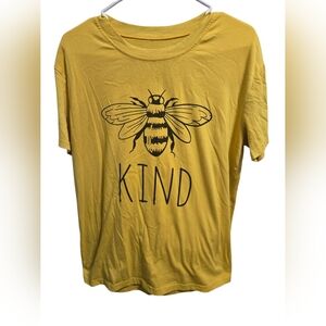 Women's Yellow Bee Kind Tee Large